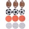 12 Foam Football, Baseball, Basketball, Soccer Ball Cutouts DIY Craft Shapes